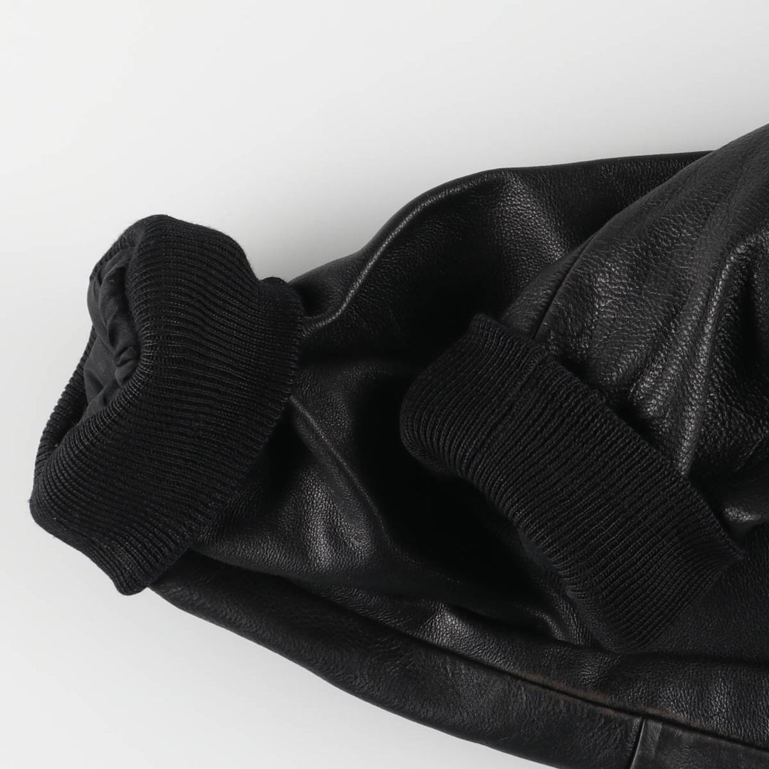 G-1 Type Leather Flight Jacket, Men's XL genuine leather black type Vintage Second Hand