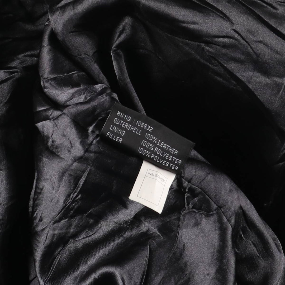 HATHAWAY Padded Swing Top Leather Blouson, Men's Size XL genuine leather brown type Vintage Second Hand