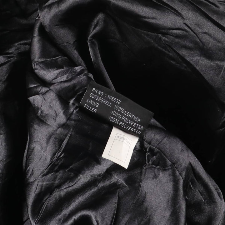 HATHAWAY Padded Swing Top Leather Blouson, Men's Size XL genuine leather brown type Vintage Second Hand