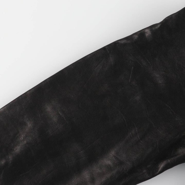 HATHAWAY Padded Swing Top Leather Blouson, Men's Size XL genuine leather brown type Vintage Second Hand