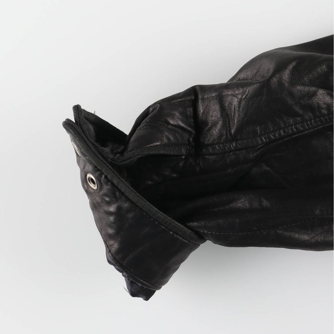 HATHAWAY Padded Swing Top Leather Blouson, Men's Size XL genuine leather brown type Vintage Second Hand