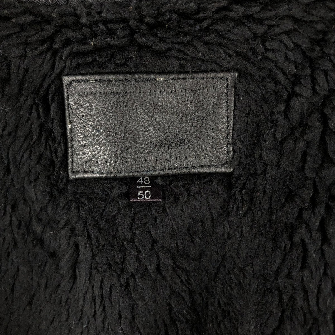 G-1 Type Leather Flight Jacket, Men's Size L genuine leather black type Vintage Second Hand