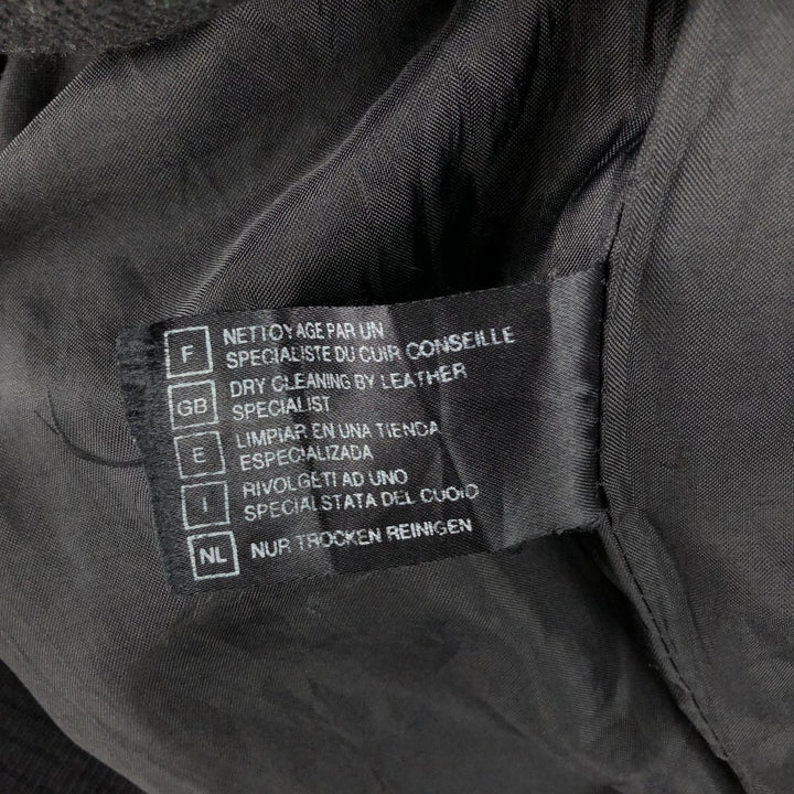 G-1 Type Leather Flight Jacket, Men's Size L genuine leather black type Vintage Second Hand