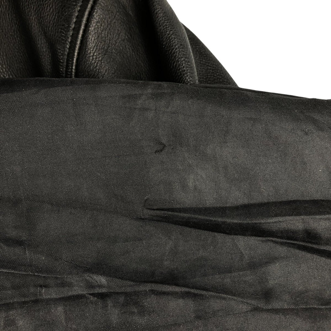 G-1 Type Leather Flight Jacket, Men's Size L genuine leather black type Vintage Second Hand