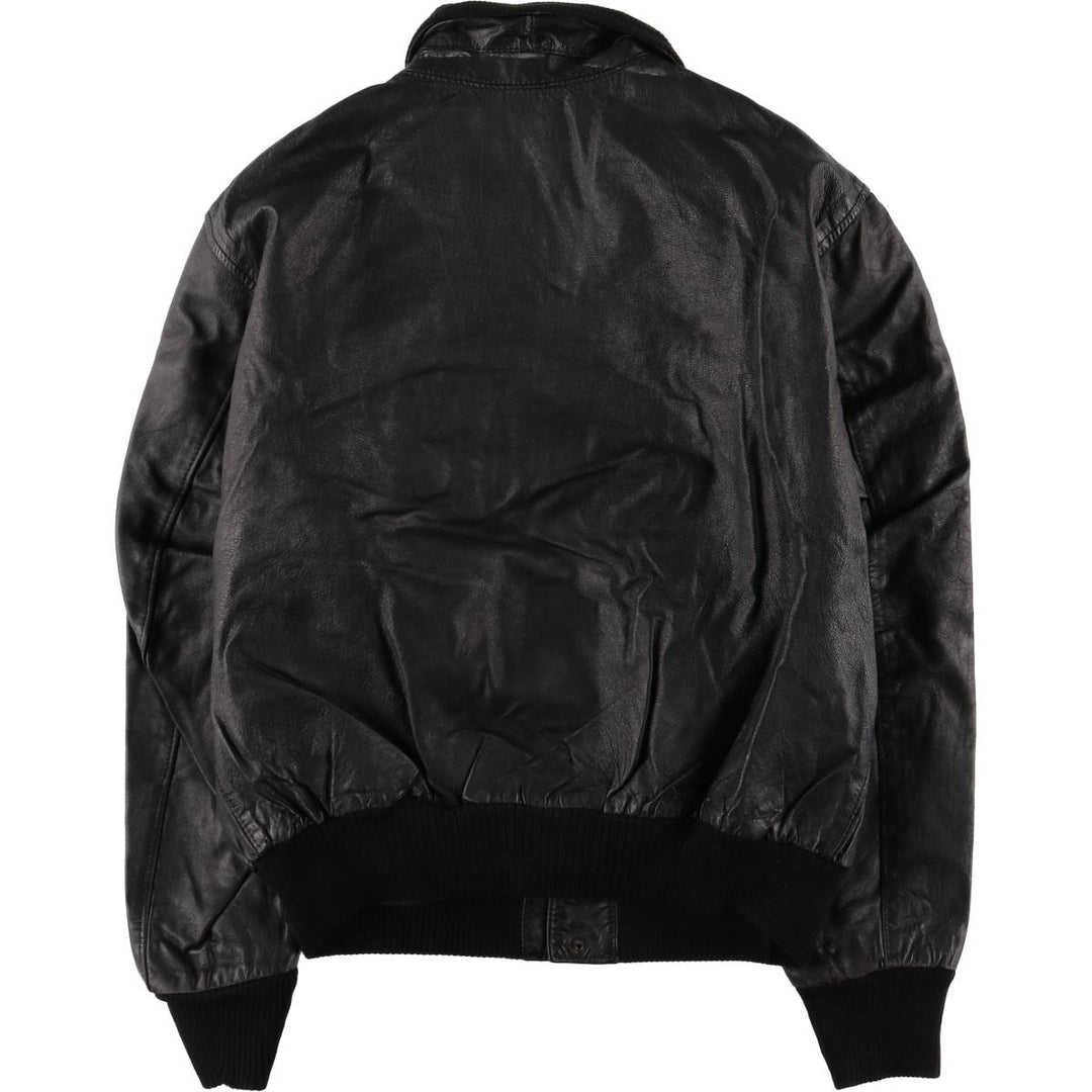 MADNESS CUIR PARIS vintage leather jacket, made in France, size L, men's genuine leather black type Vintage Second Hand