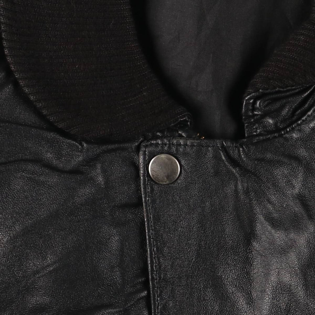 MADNESS CUIR PARIS vintage leather jacket, made in France, size L, men's genuine leather black type Vintage Second Hand