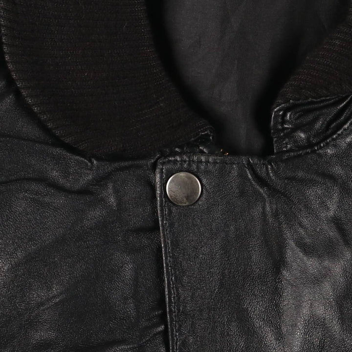 MADNESS CUIR PARIS vintage leather jacket, made in France, size L, men's genuine leather black type Vintage Second Hand