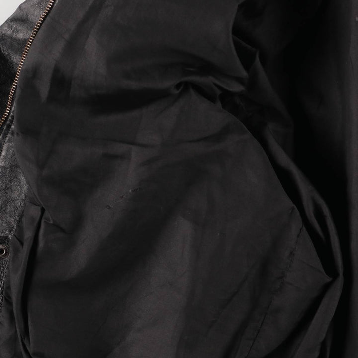 MADNESS CUIR PARIS vintage leather jacket, made in France, size L, men's genuine leather black type Vintage Second Hand