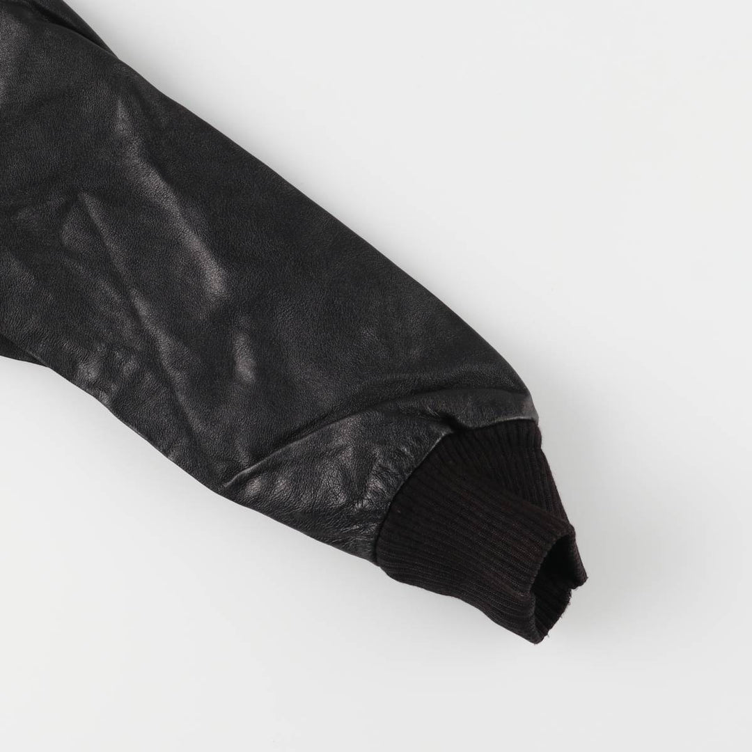 MADNESS CUIR PARIS vintage leather jacket, made in France, size L, men's genuine leather black type Vintage Second Hand