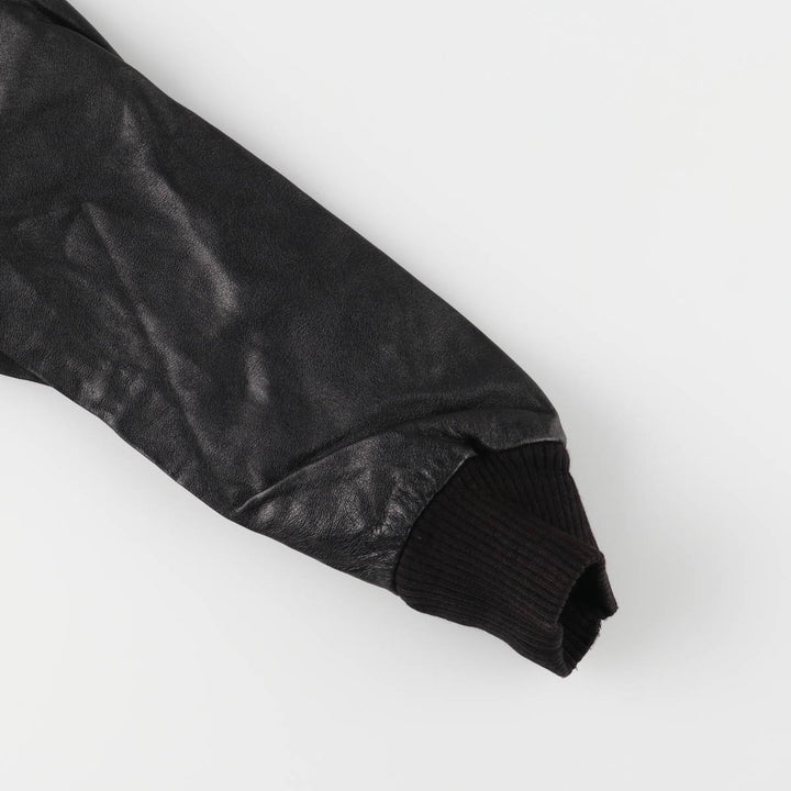 MADNESS CUIR PARIS vintage leather jacket, made in France, size L, men's genuine leather black type Vintage Second Hand