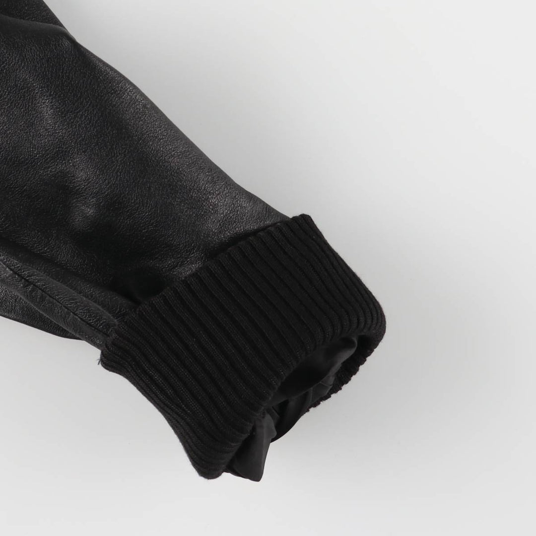 MADNESS CUIR PARIS vintage leather jacket, made in France, size L, men's genuine leather black type Vintage Second Hand