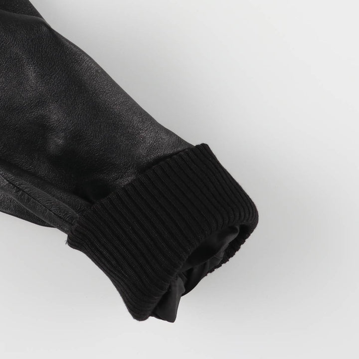 MADNESS CUIR PARIS vintage leather jacket, made in France, size L, men's genuine leather black type Vintage Second Hand