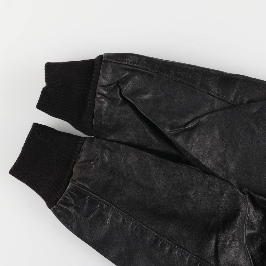 MADNESS CUIR PARIS vintage leather jacket, made in France, size L, men's genuine leather black type Vintage Second Hand