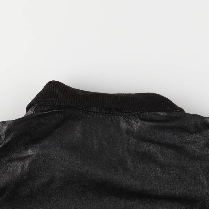 MADNESS CUIR PARIS vintage leather jacket, made in France, size L, men's genuine leather black type Vintage Second Hand