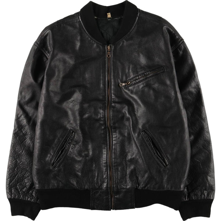 CLASSIC Leather Blouson Men's XL unclear black type Vintage Second Hand