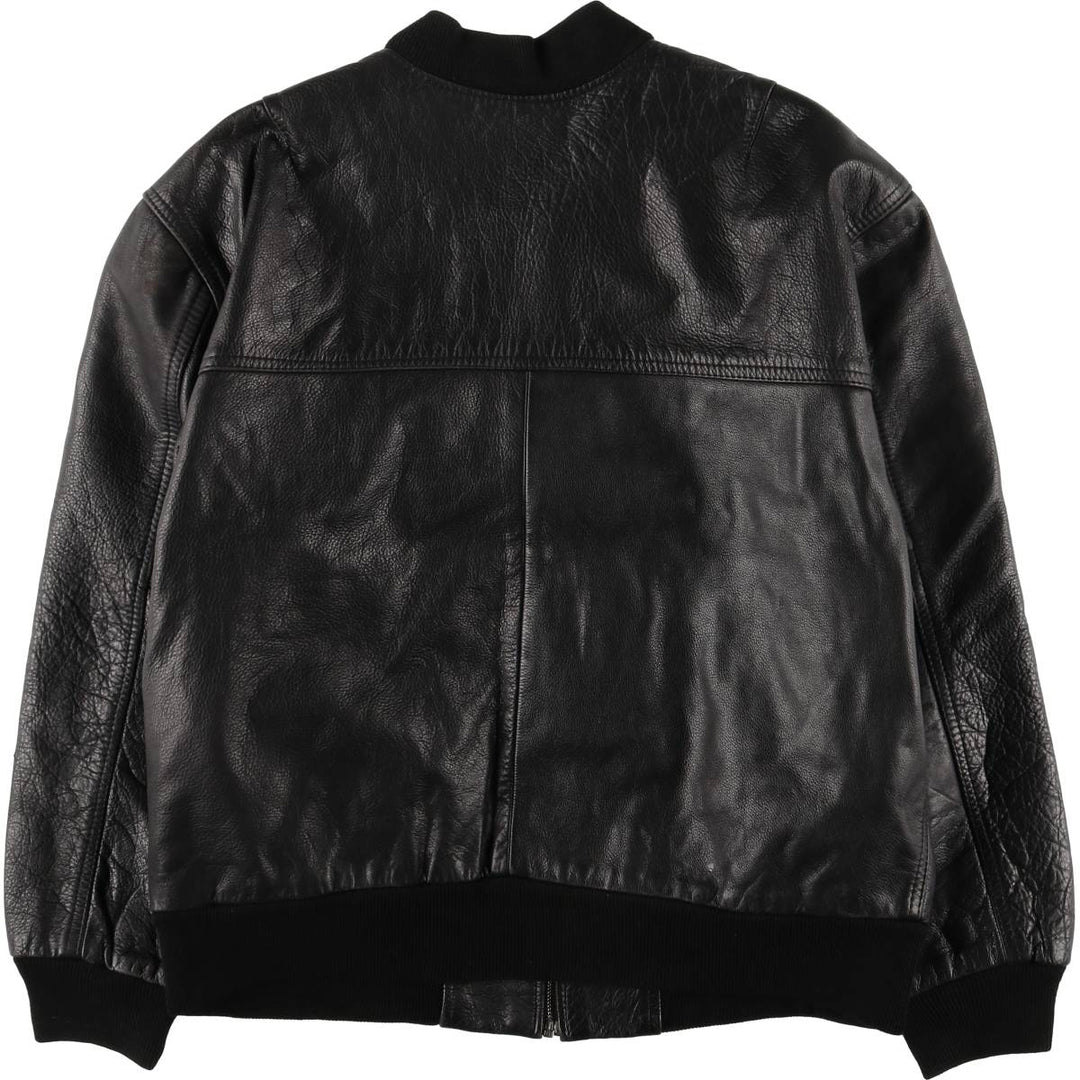CLASSIC Leather Blouson Men's XL unclear black type Vintage Second Hand