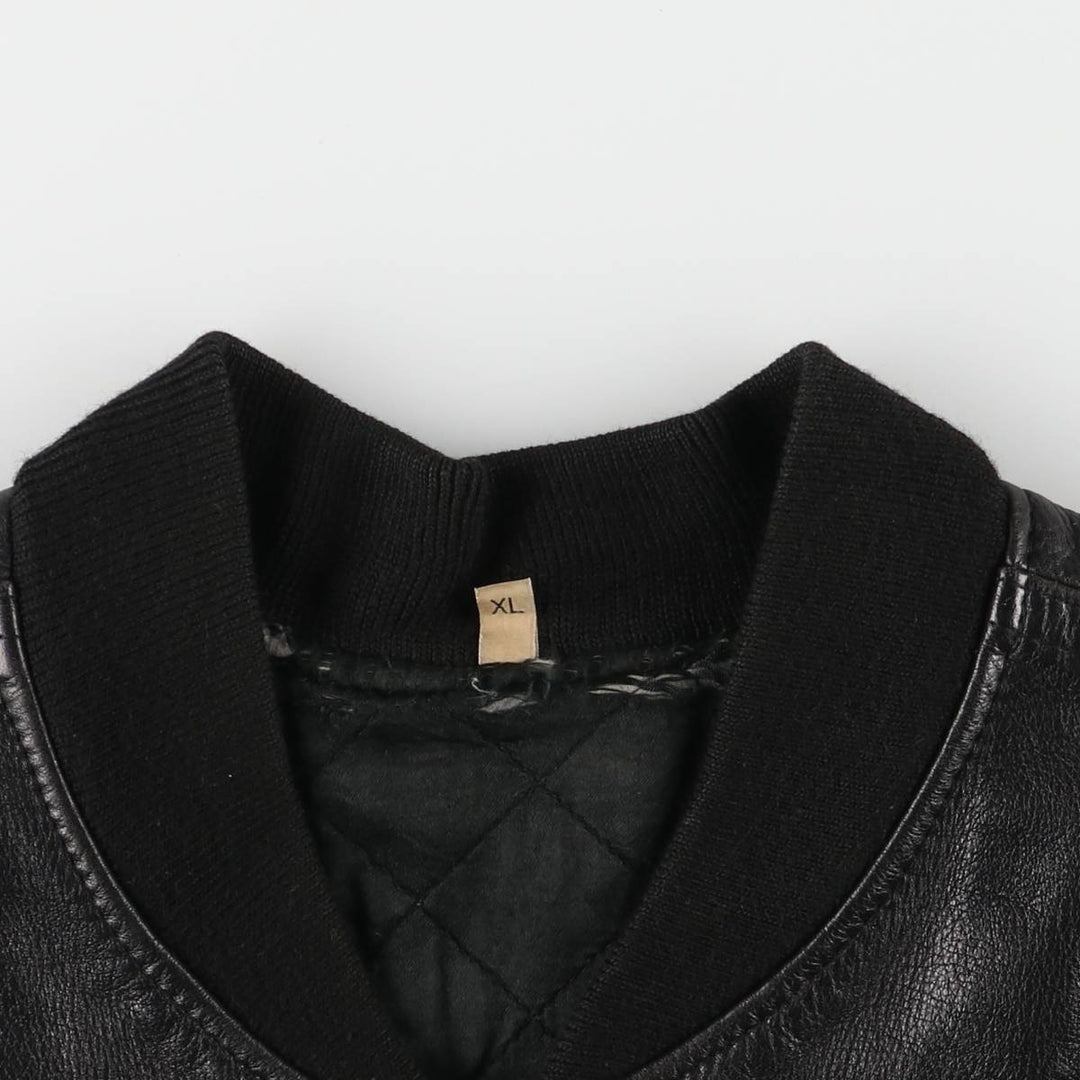 CLASSIC Leather Blouson Men's XL unclear black type Vintage Second Hand