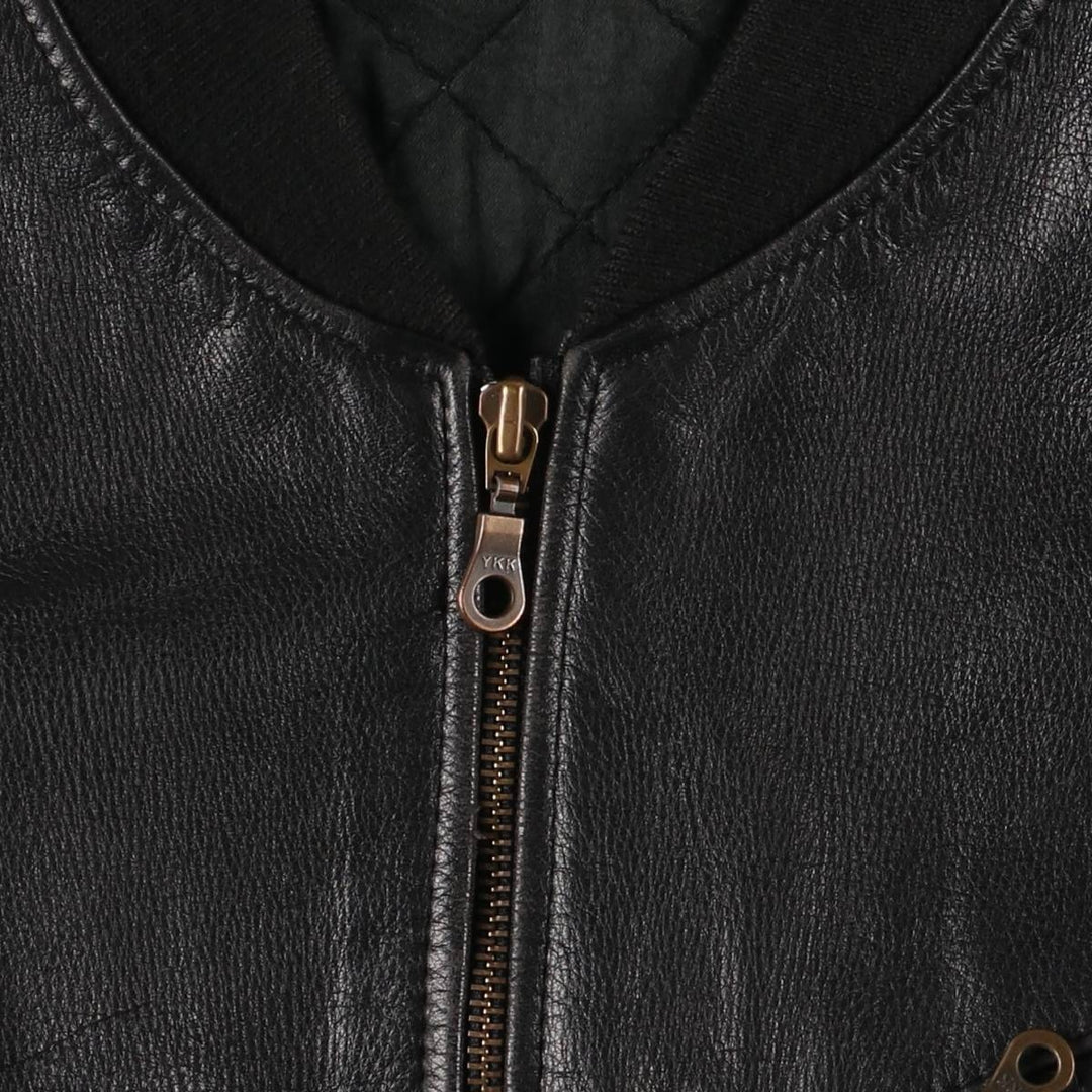 CLASSIC Leather Blouson Men's XL unclear black type Vintage Second Hand