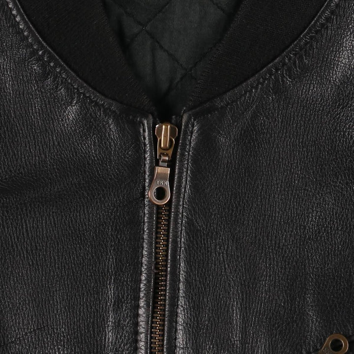 CLASSIC Leather Blouson Men's XL unclear black type Vintage Second Hand