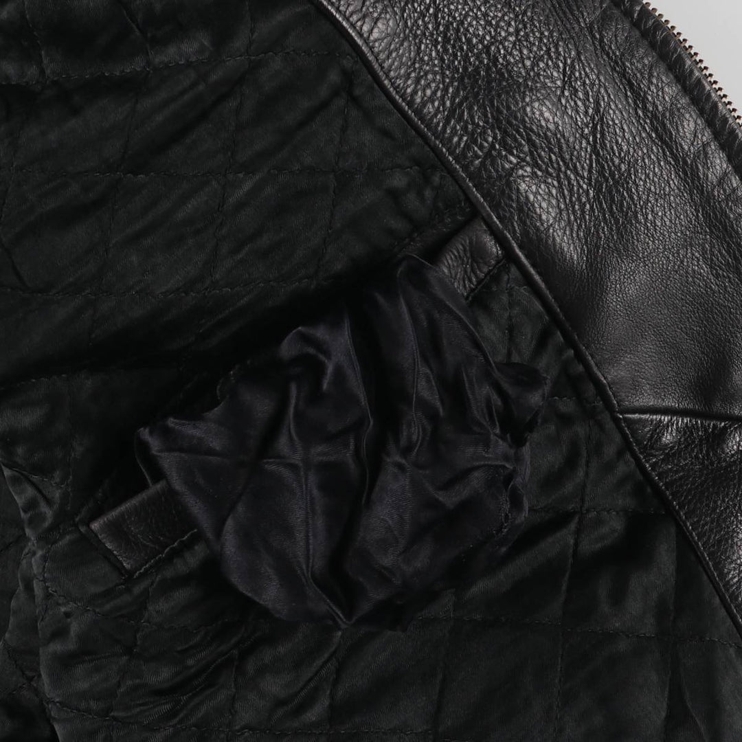 CLASSIC Leather Blouson Men's XL unclear black type Vintage Second Hand