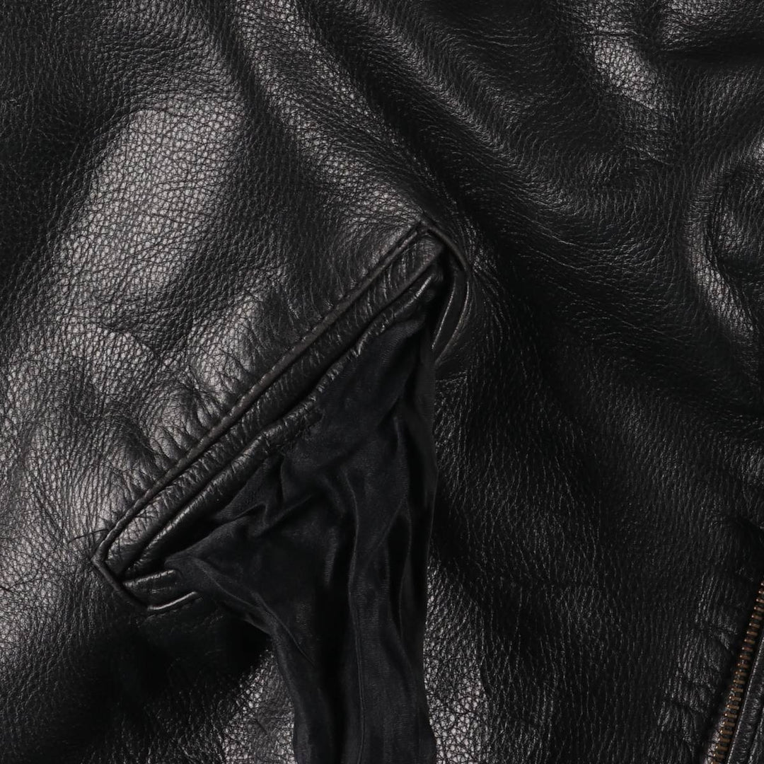 CLASSIC Leather Blouson Men's XL unclear black type Vintage Second Hand