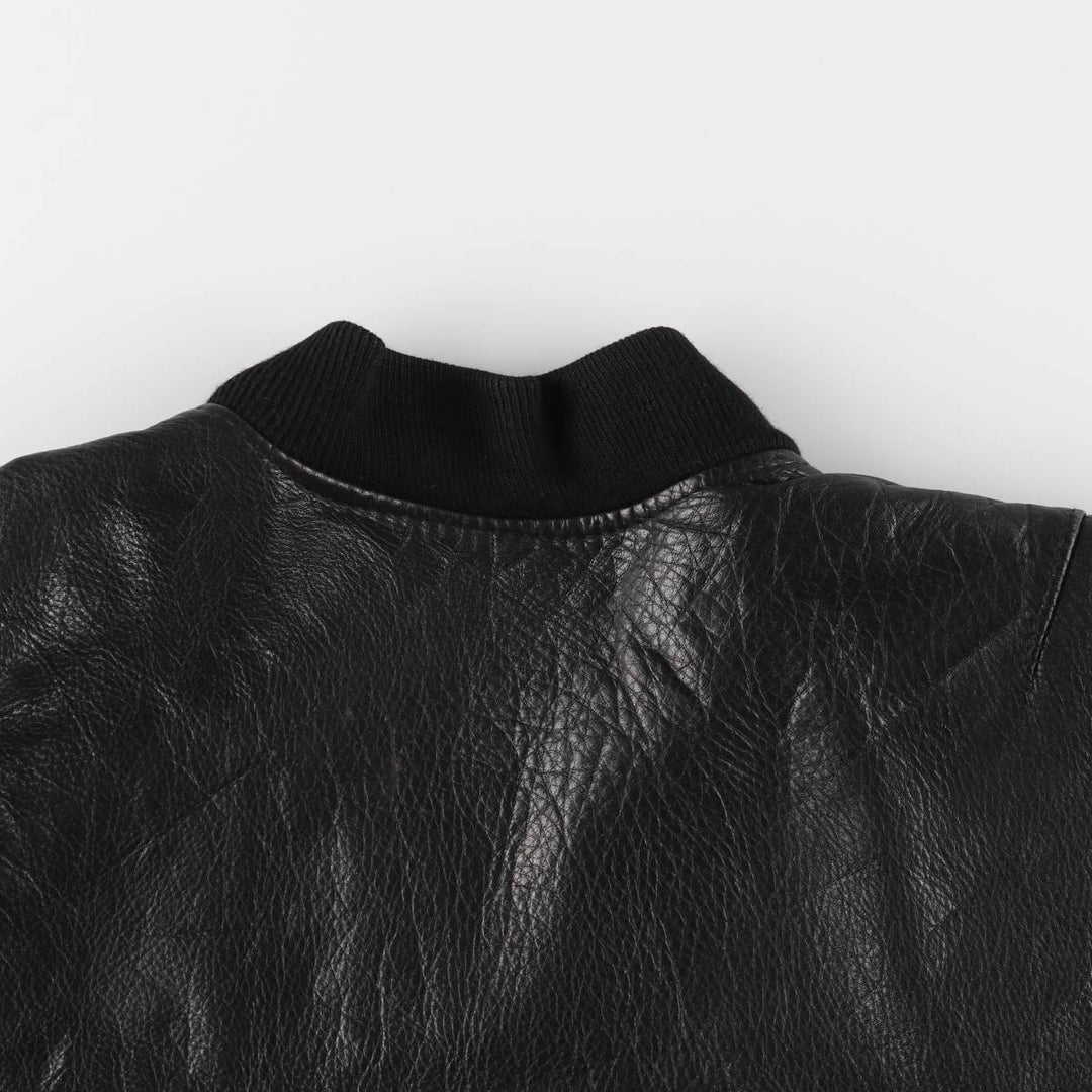 CLASSIC Leather Blouson Men's XL unclear black type Vintage Second Hand