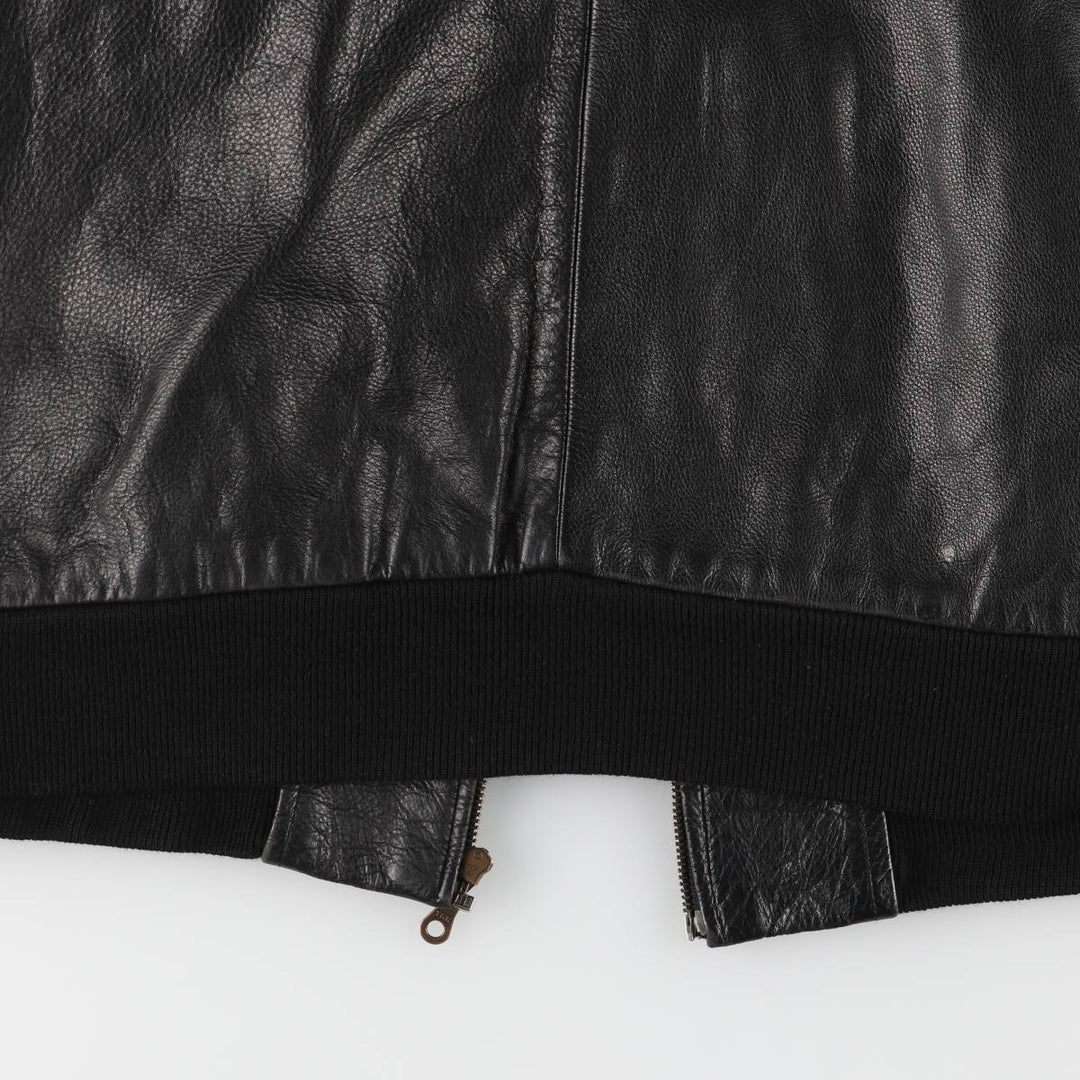 CLASSIC Leather Blouson Men's XL unclear black type Vintage Second Hand