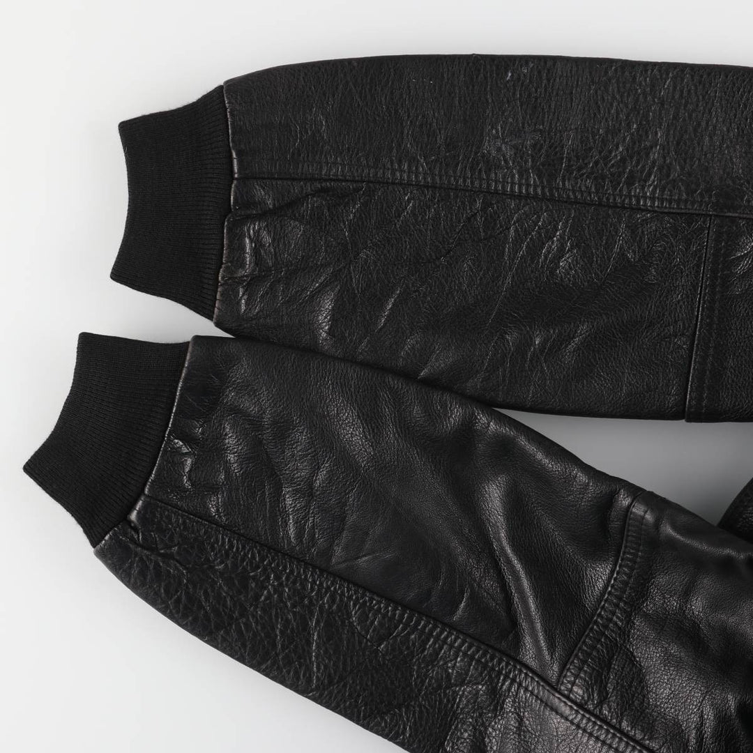 CLASSIC Leather Blouson Men's XL unclear black type Vintage Second Hand