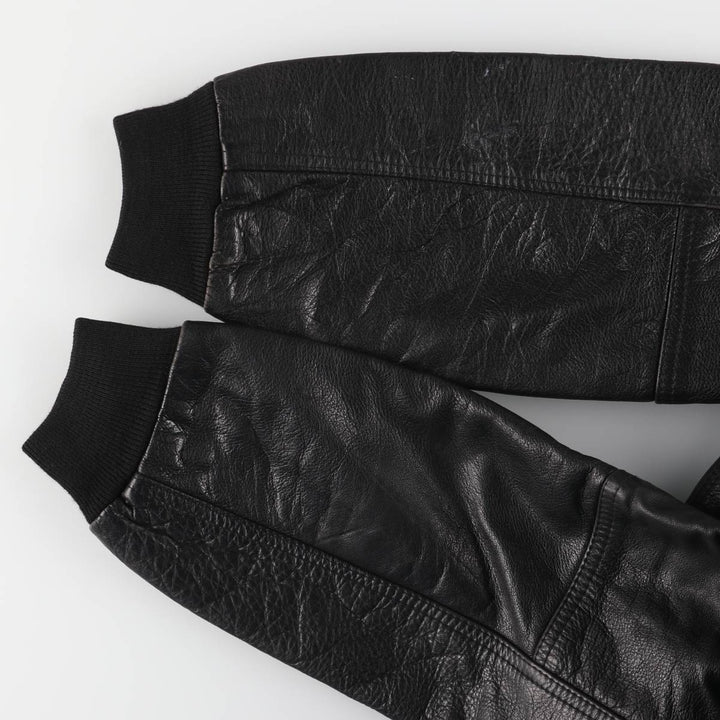 CLASSIC Leather Blouson Men's XL unclear black type Vintage Second Hand