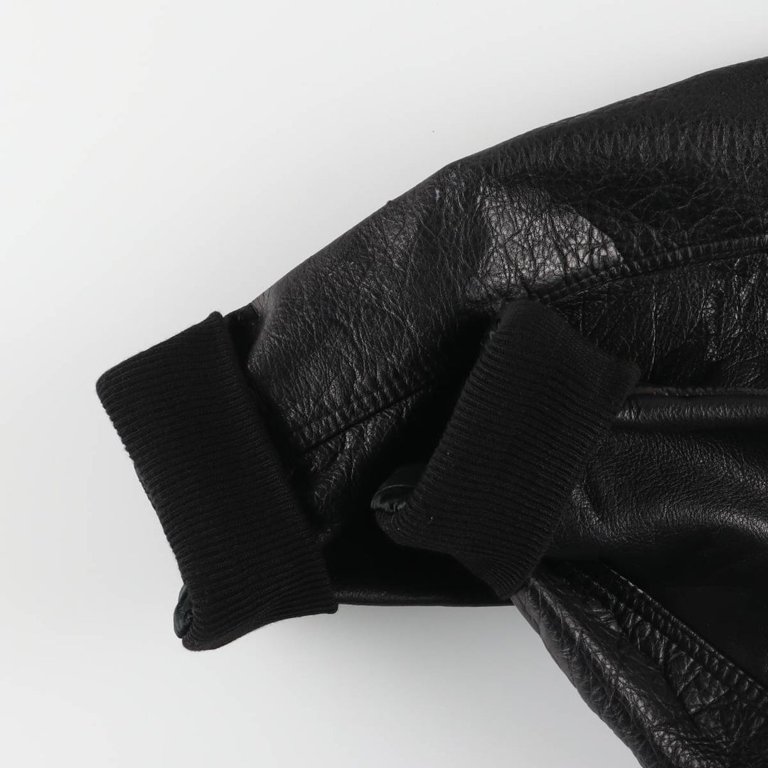 CLASSIC Leather Blouson Men's XL unclear black type Vintage Second Hand
