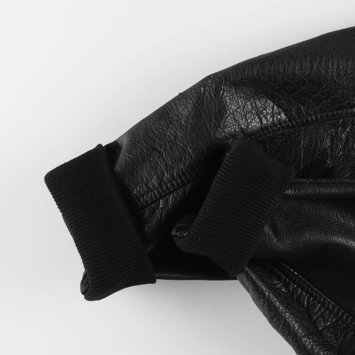 CLASSIC Leather Blouson Men's XL unclear black type Vintage Second Hand