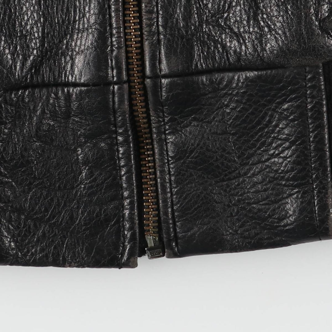 CLASSIC Leather Blouson Men's XL unclear black type Vintage Second Hand