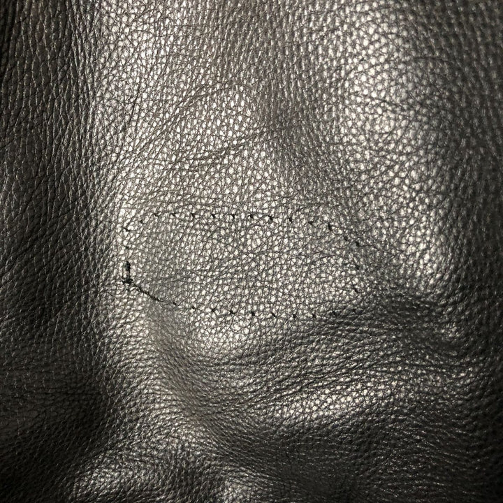 Redskins REDSKINS Padded Swing Top Leather Blouson, Men's XL genuine leather black type Vintage Second Hand