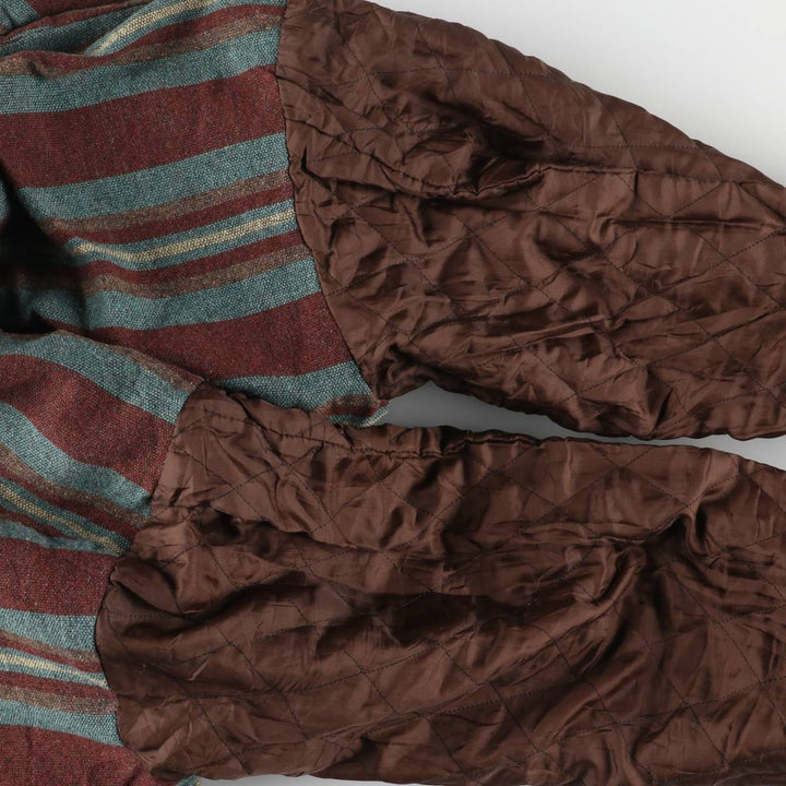 TAI-GUN Padded Trucker Jacket, Leather Blouson Style, Made in France, Men's Size Small unclear brown type Vintage Second Hand