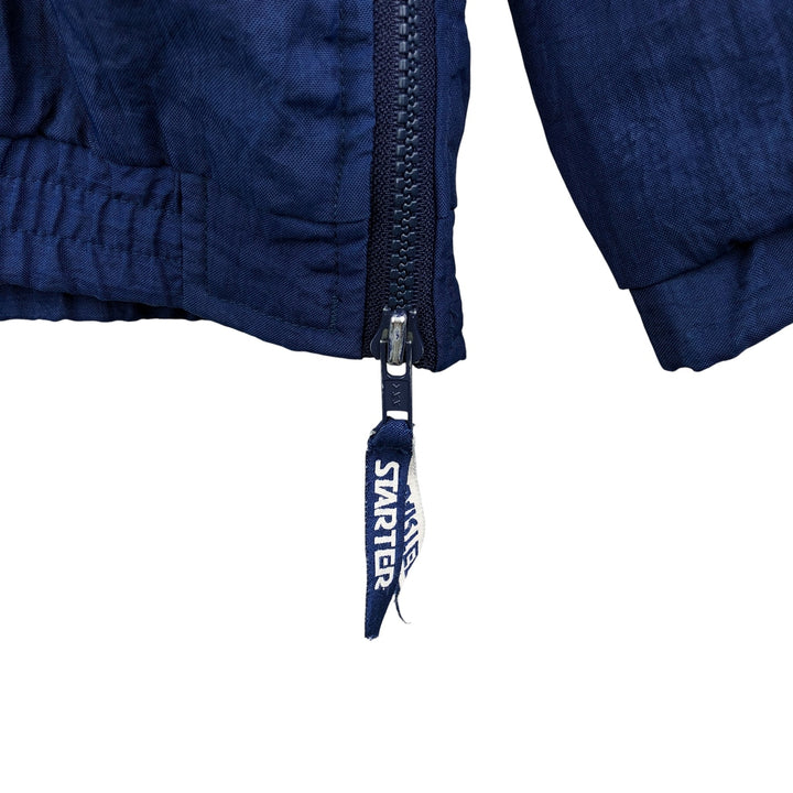 90'S Starter Notre Dame Fighting Irish College Padded Anorak Parka, Men's Size XL Polyurethane Coated Nylon navy blue type Vintage Second Hand