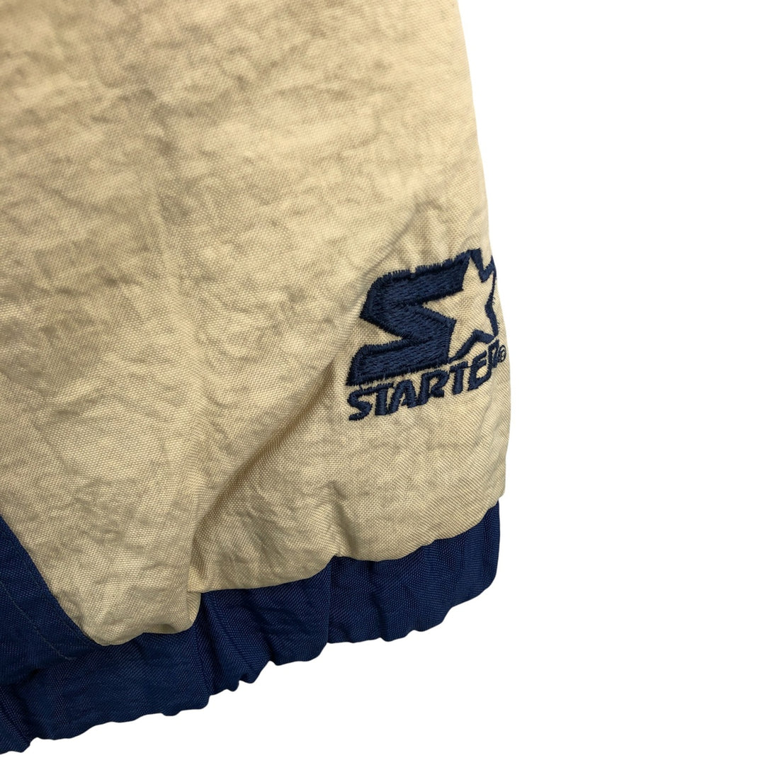 90'S Starter Notre Dame Fighting Irish College Padded Anorak Parka, Men's Size XL Polyurethane Coated Nylon navy blue type Vintage Second Hand