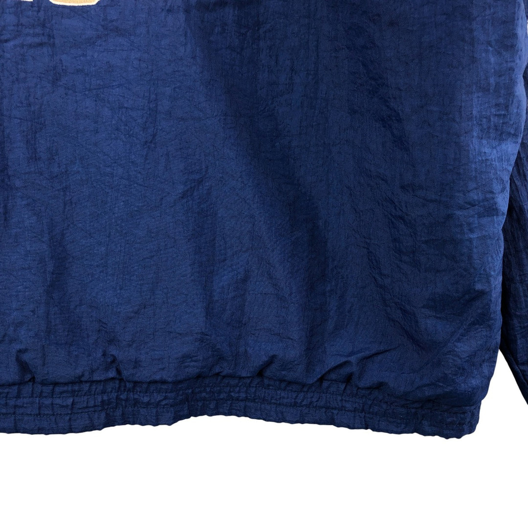 90'S Starter Notre Dame Fighting Irish College Padded Anorak Parka, Men's Size XL Polyurethane Coated Nylon navy blue type Vintage Second Hand