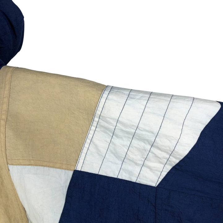 90'S Starter Notre Dame Fighting Irish College Padded Anorak Parka, Men's Size XL Polyurethane Coated Nylon navy blue type Vintage Second Hand