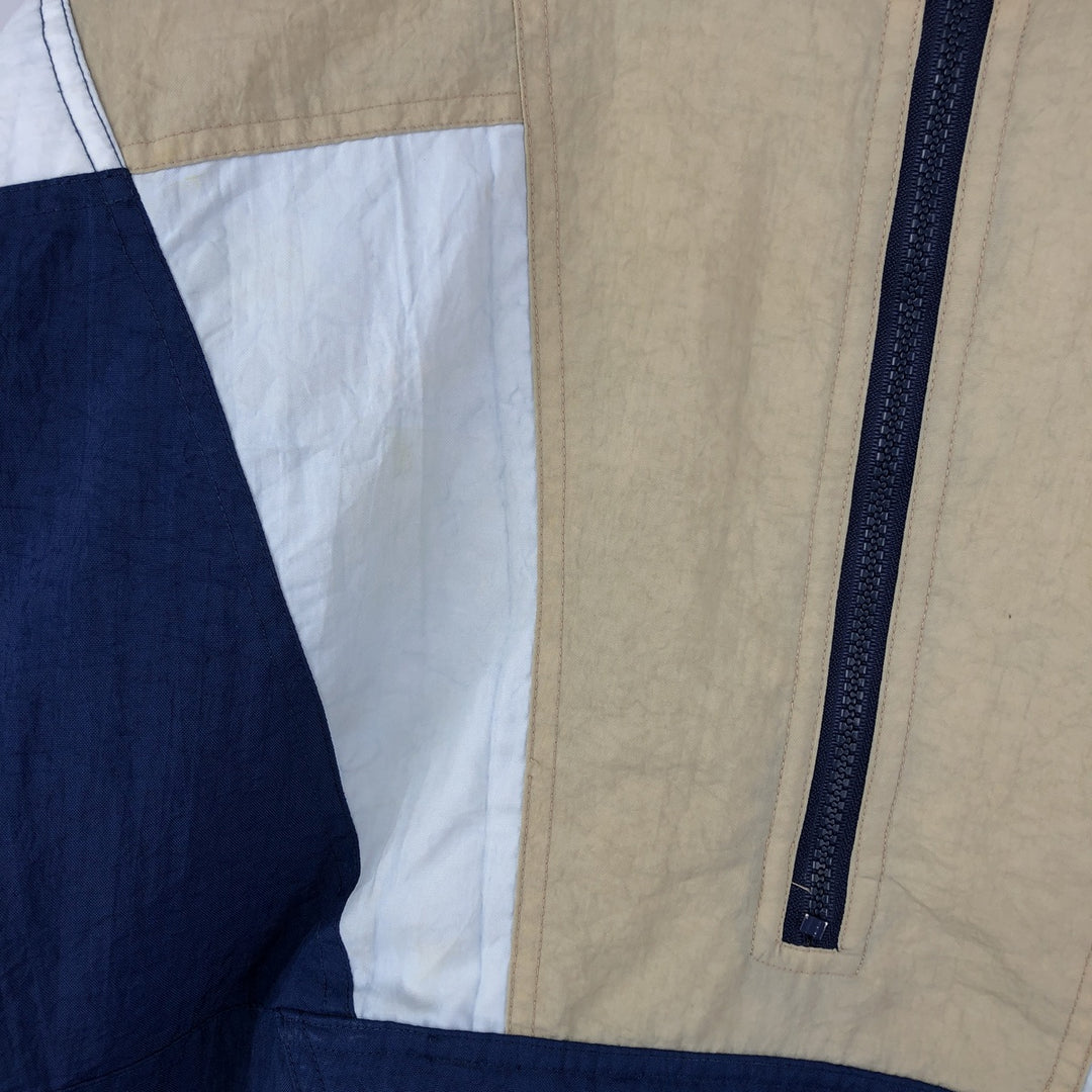 90'S Starter Notre Dame Fighting Irish College Padded Anorak Parka, Men's Size XL Polyurethane Coated Nylon navy blue type Vintage Second Hand