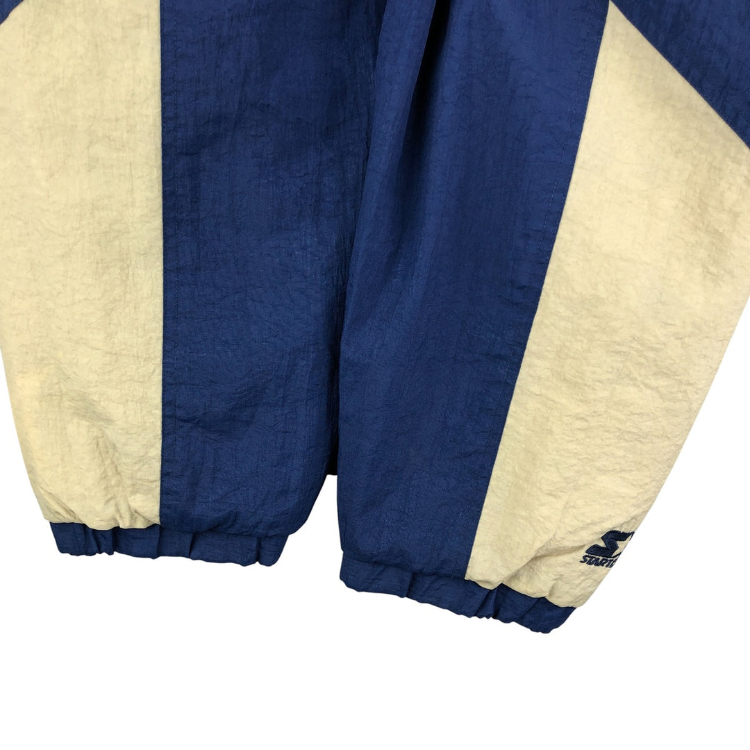 90'S Starter Notre Dame Fighting Irish College Padded Anorak Parka, Men's Size XL Polyurethane Coated Nylon navy blue type Vintage Second Hand