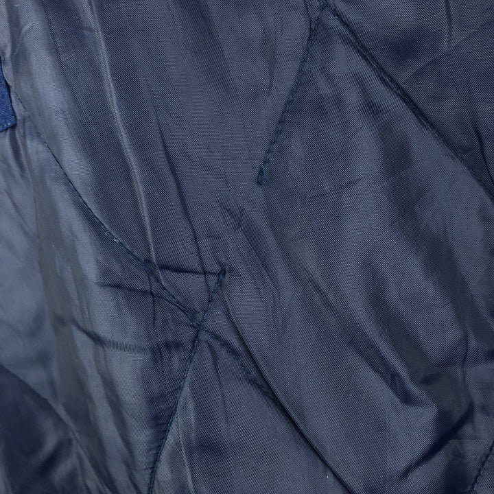 90'S Starter Notre Dame Fighting Irish College Padded Anorak Parka, Men's Size XL Polyurethane Coated Nylon navy blue type Vintage Second Hand