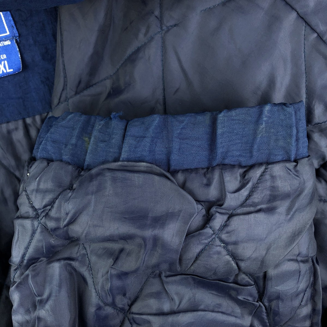 90'S Starter Notre Dame Fighting Irish College Padded Anorak Parka, Men's Size XL Polyurethane Coated Nylon navy blue type Vintage Second Hand