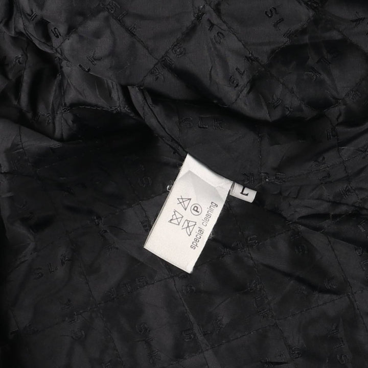 Mercedes-Benz padded swing-top leather jacket, size L, men's genuine leather black type Vintage Second Hand