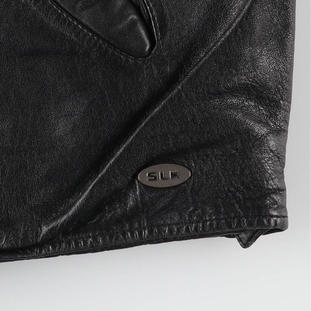 Mercedes-Benz padded swing-top leather jacket, size L, men's genuine leather black type Vintage Second Hand