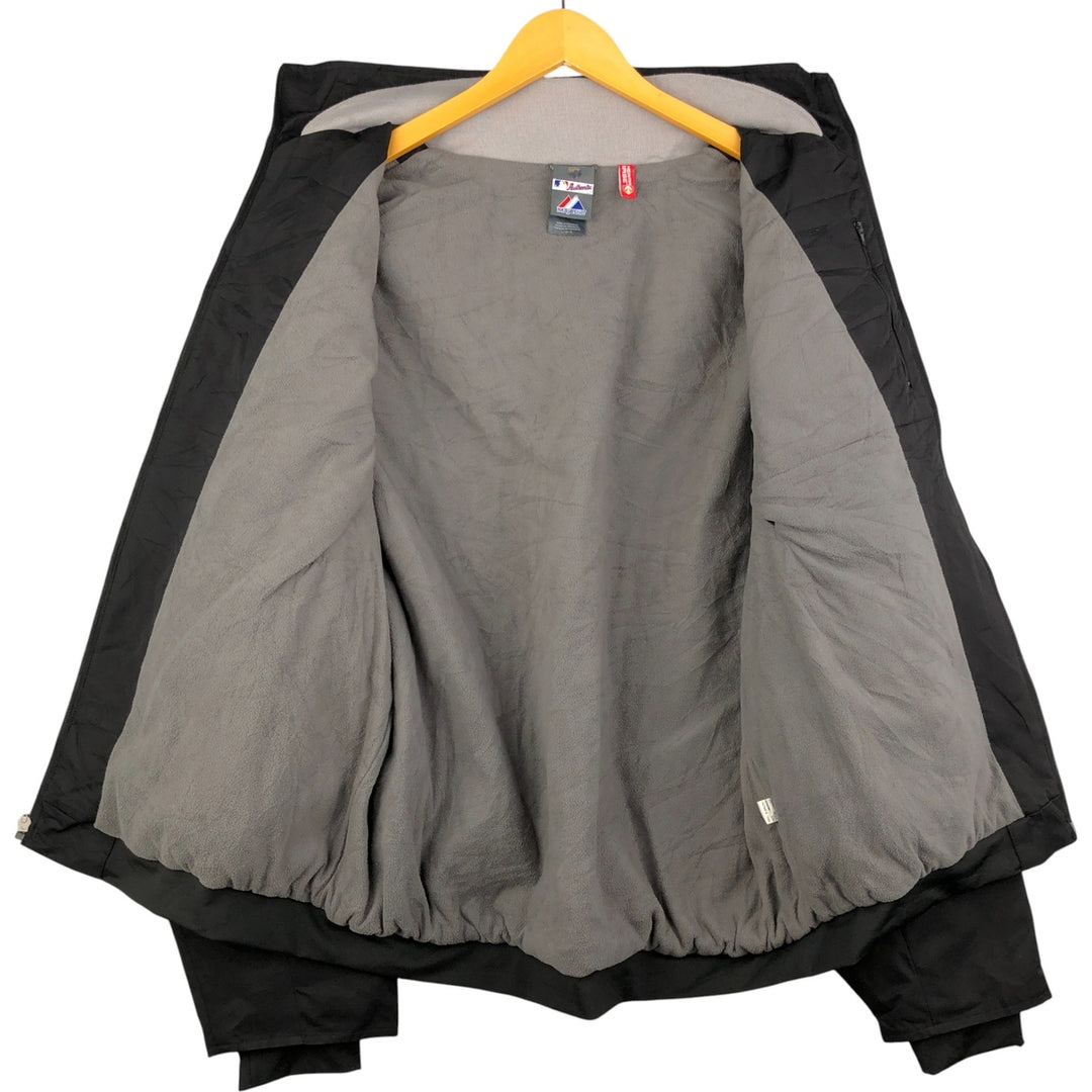 Majestic MLB Chicago White Sox THERMA BASE Padded Puffer Jacket, Men's Size L polyester black type Vintage Second Hand