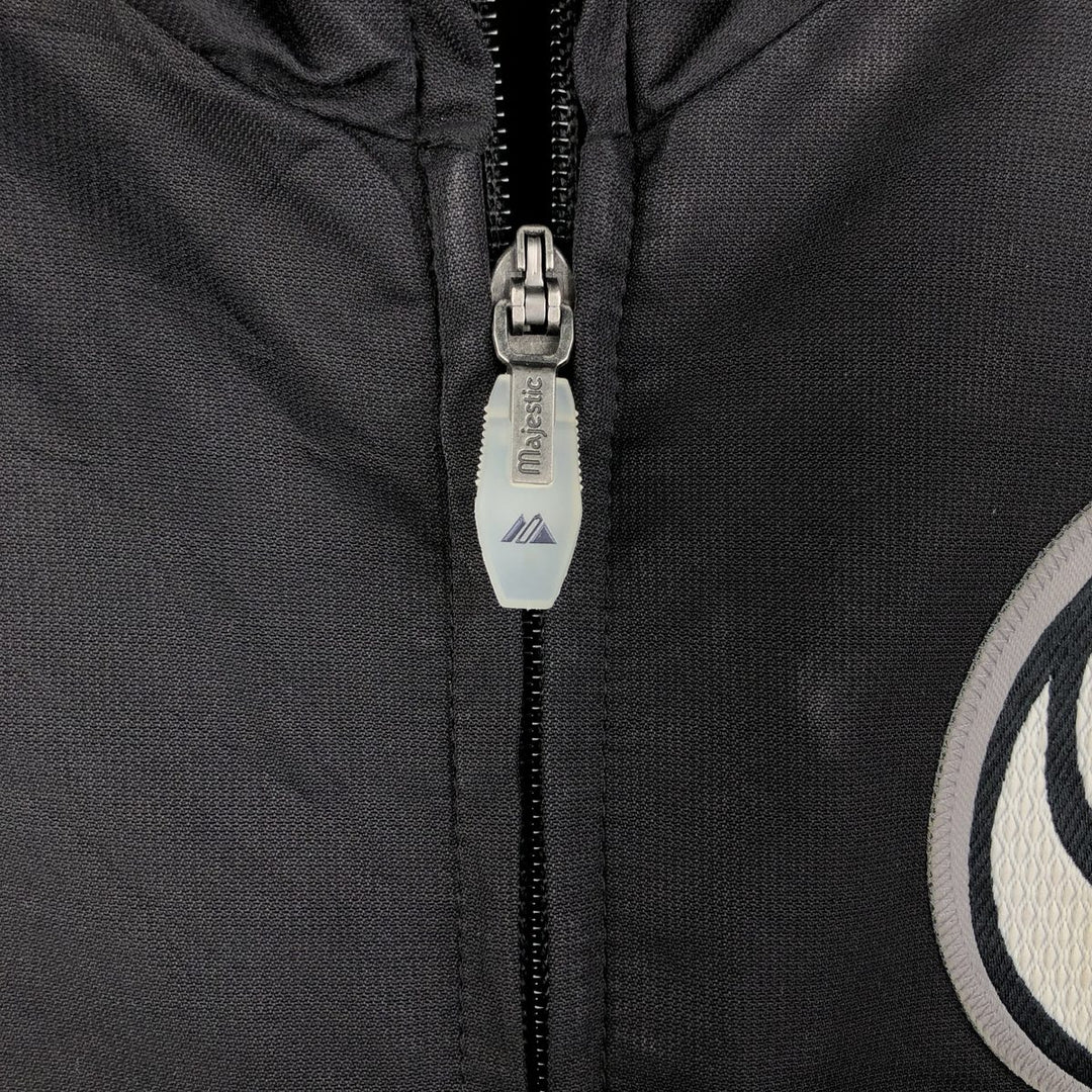 Majestic MLB Chicago White Sox THERMA BASE Padded Puffer Jacket, Men's Size L polyester black type Vintage Second Hand