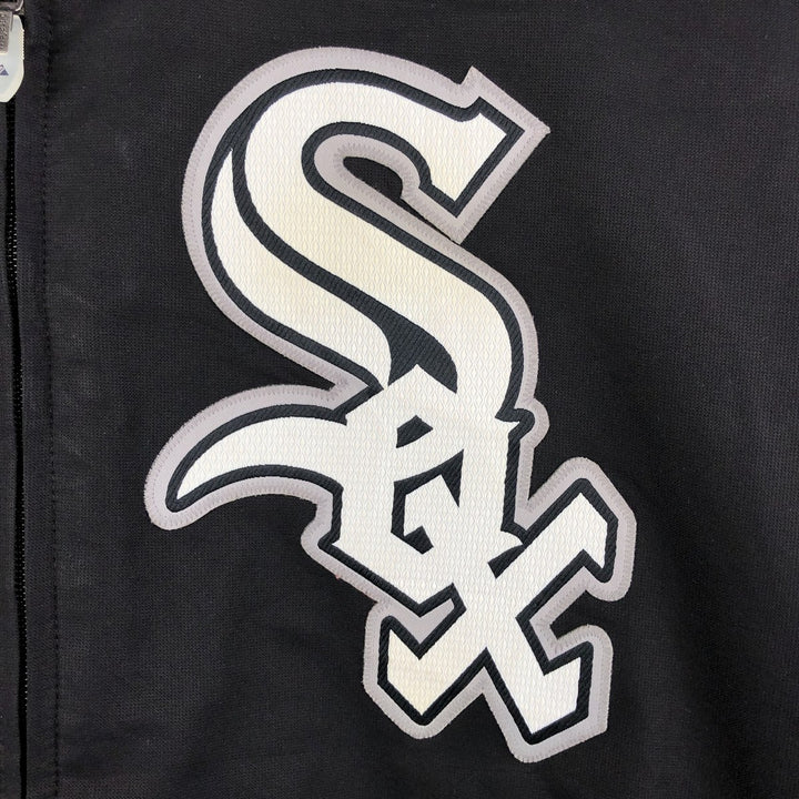 Majestic MLB Chicago White Sox THERMA BASE Padded Puffer Jacket, Men's Size L polyester black type Vintage Second Hand
