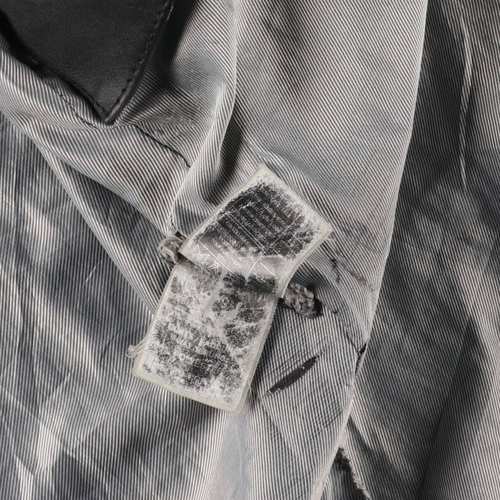 Redskins Padded Leather Car Coat, Men's Size Medium genuine leather black type Vintage Second Hand