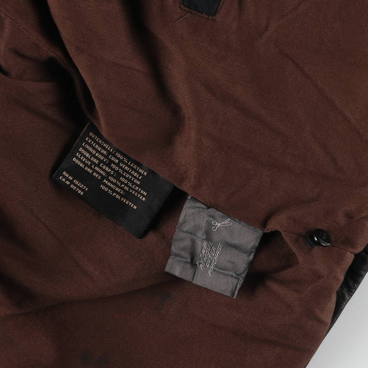 Columbia Swing Top Leather Blouson, Men's Size M genuine leather black type Vintage Second Hand