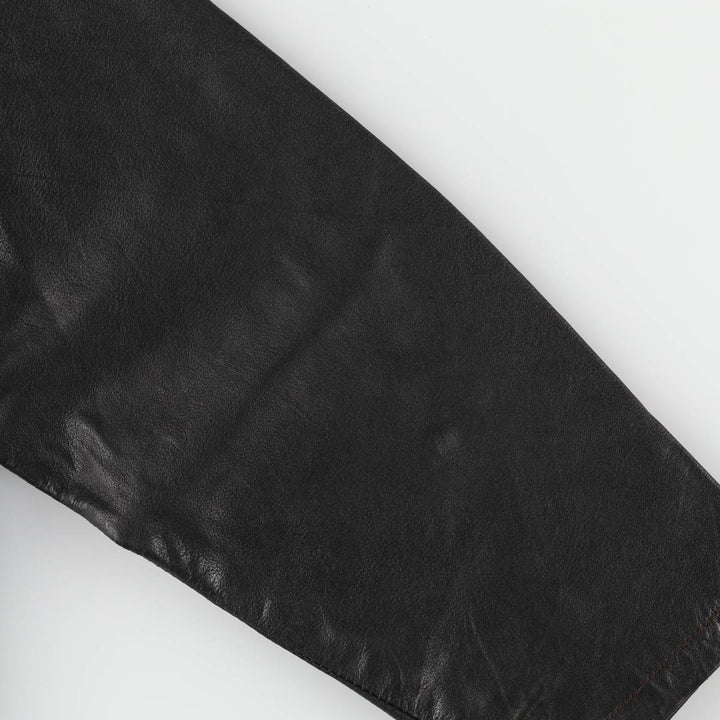 Columbia Swing Top Leather Blouson, Men's Size M genuine leather black type Vintage Second Hand